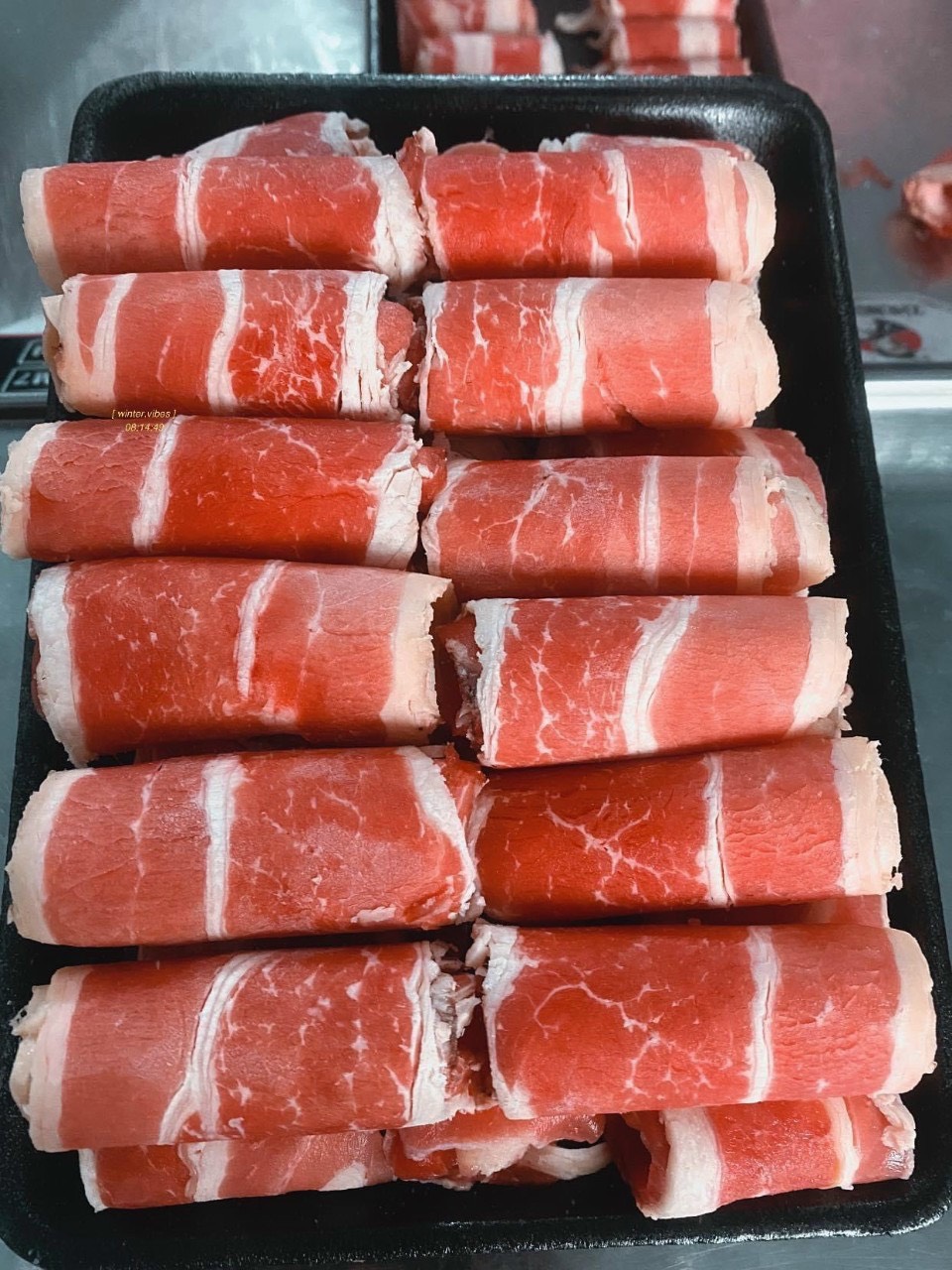 Ba chỉ bò tươi cắt lát