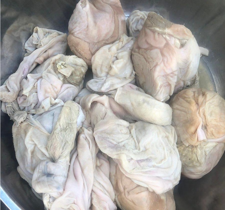 Bao tử dê làm sạch