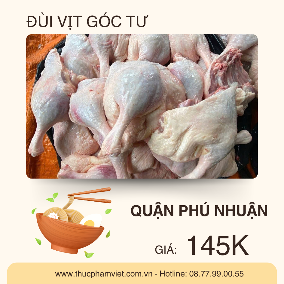 Kho Thực Phẩm Bán Đùi Vịt Góc Tư Tại Quận Phú Nhuận