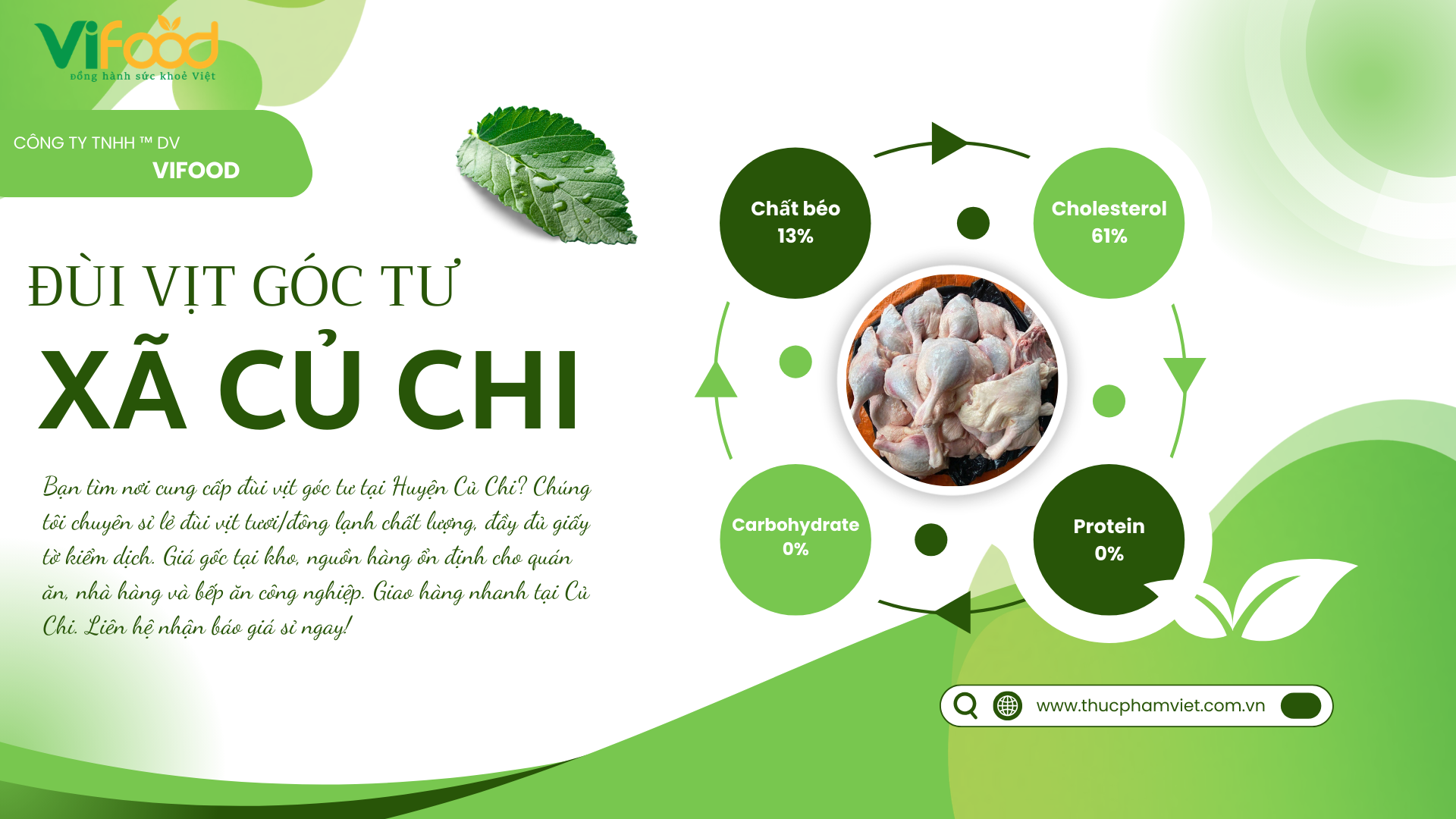 Đùi Vịt Góc Tư Giá Gốc Củ Chi Cho Quán Ăn, Nhà Hàng, Tiệc Cưới
