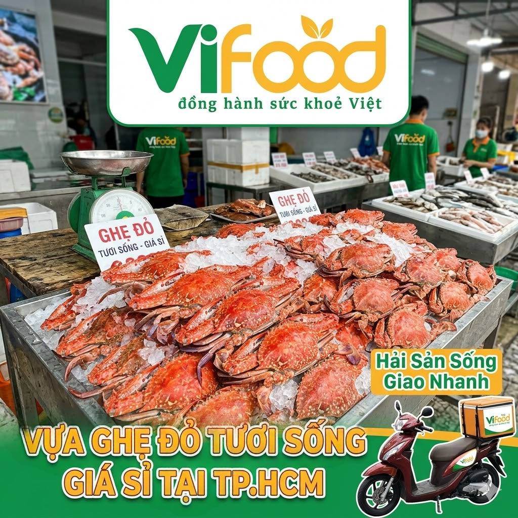 Vựa Ghẹ Đỏ Tươi Sống Giá Sỉ Tại TP.HCM | Hải Sản Sống Giao Nhanh