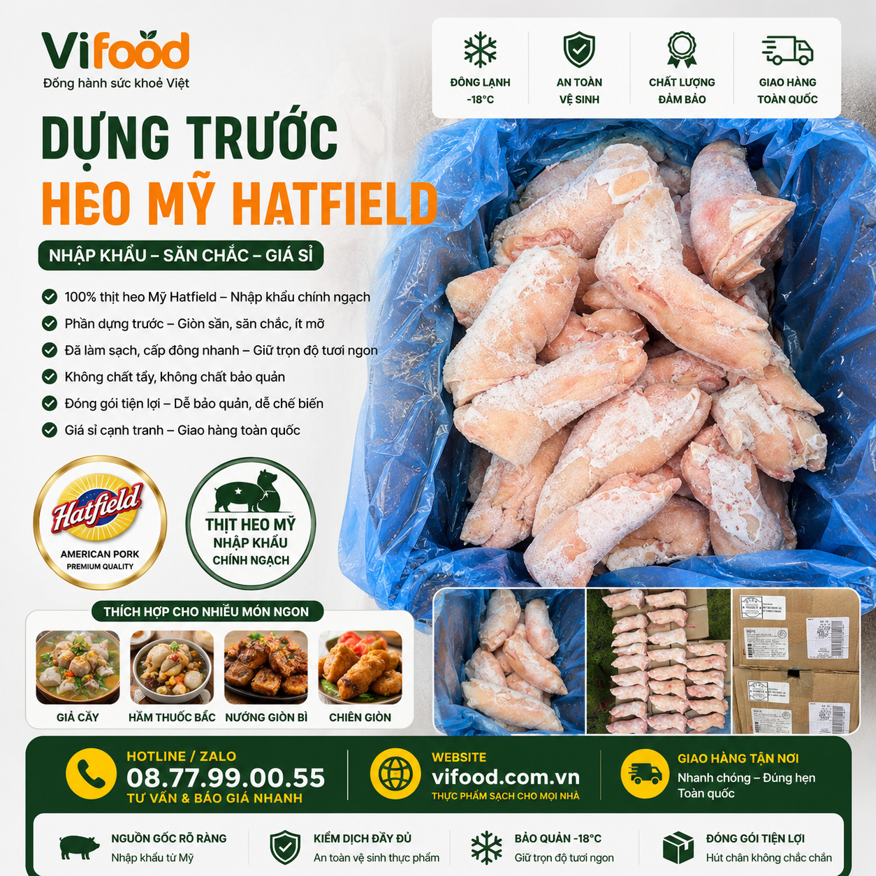 Dựng Trước Heo Mỹ Hatfield