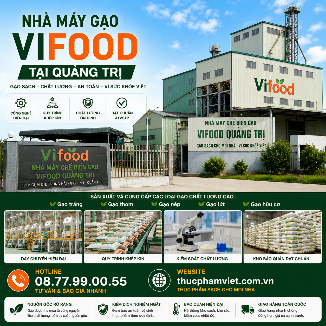 Nhà máy gạo VIFOOD tại Quảng Trị 