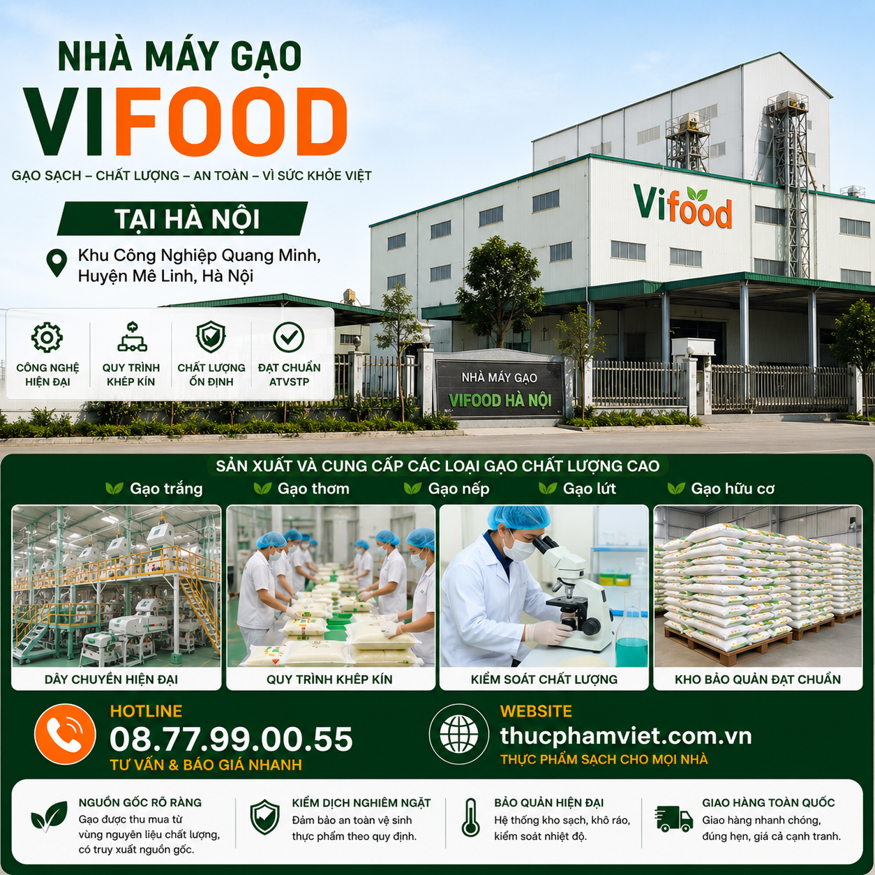 Nhà Máy Gạo VIFOOD Tại Hà Nội
