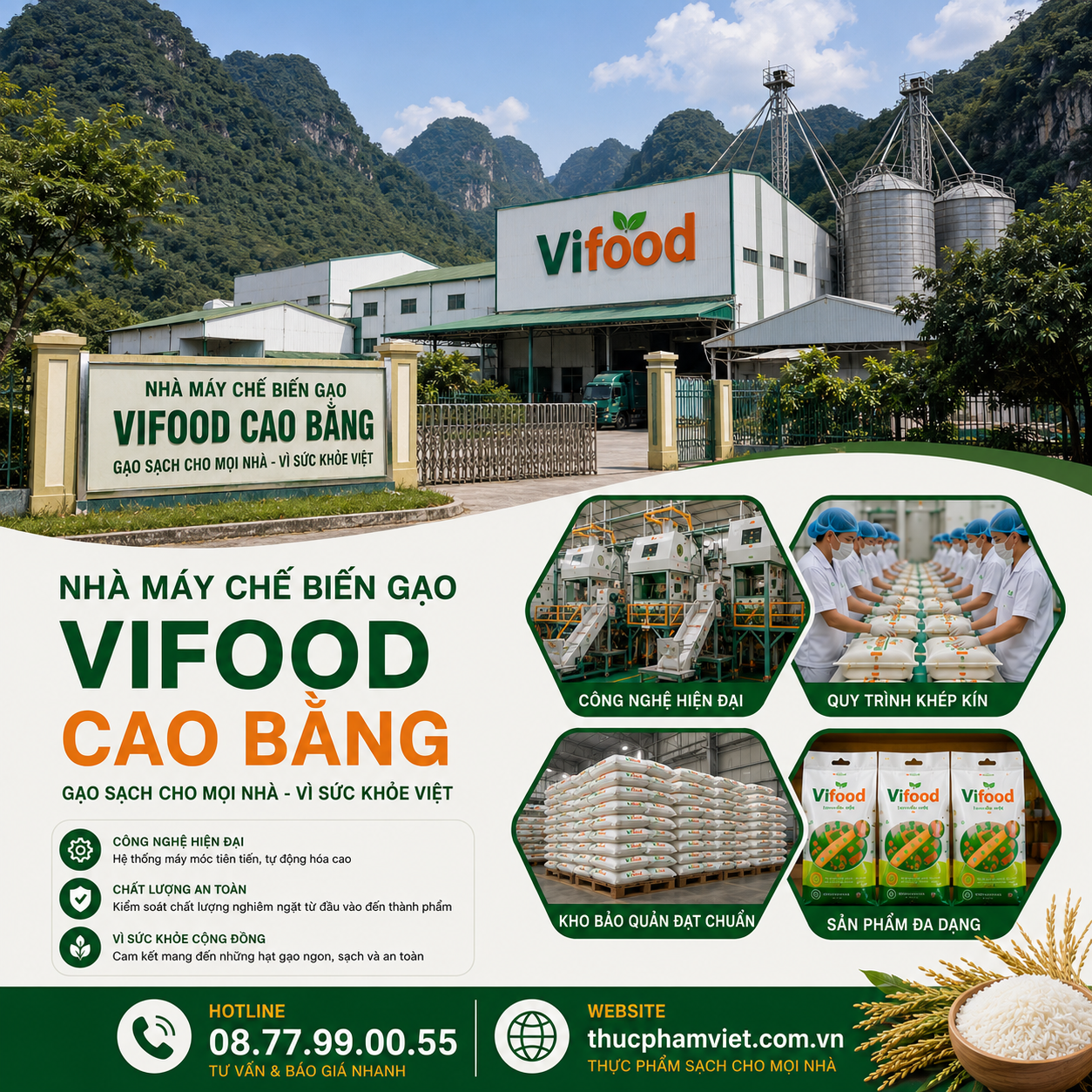 Đại Lý Gạo VIFOOD Tại Cao Bằng 🌾 Gạo Ngon – Giá Sỉ Mỗi Ngày