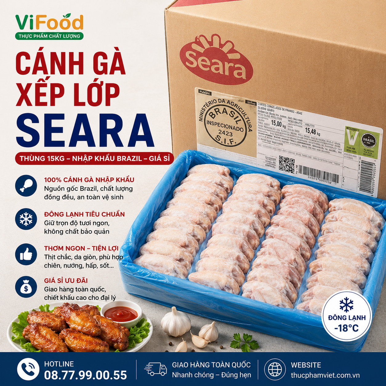 Cánh Gà Xếp Lớp Seara