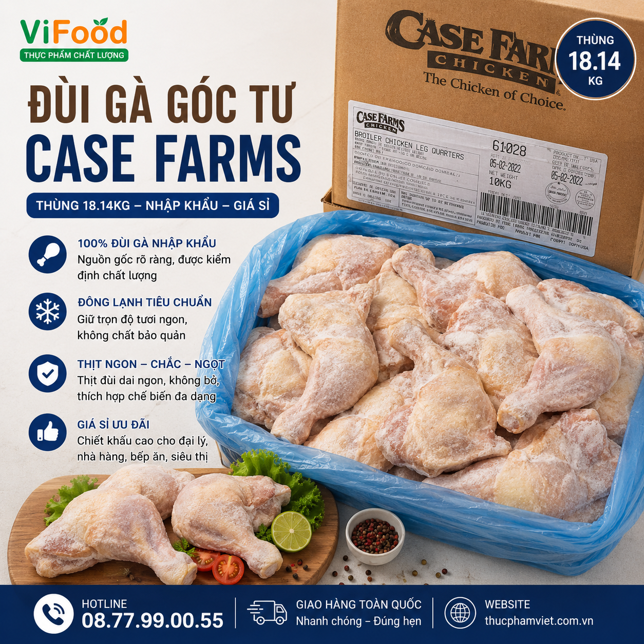 Đùi Gà Góc Tư Case Farms