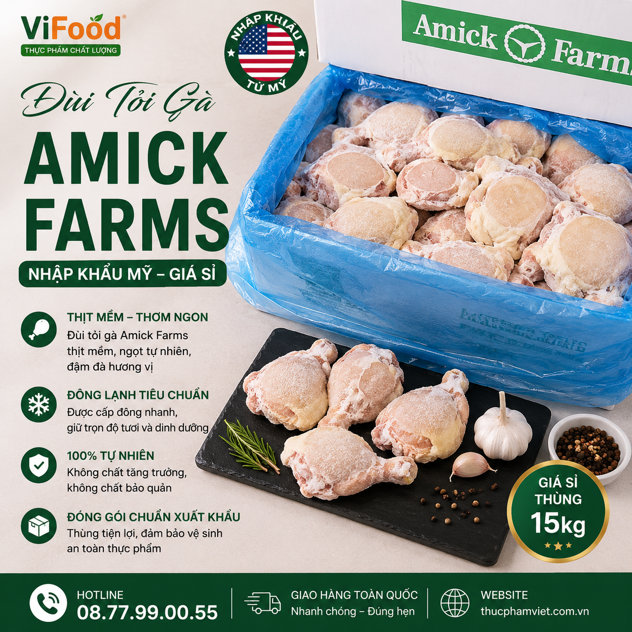 Đùi Tỏi Gà Amick