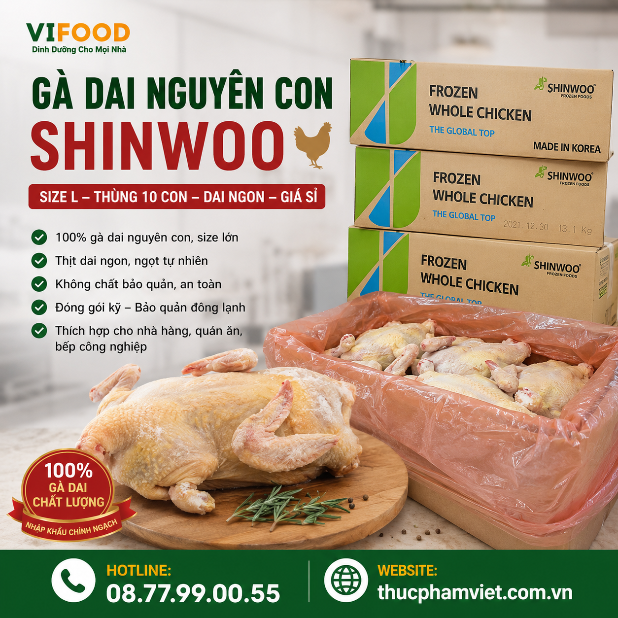 Gà Dai Shinwoo Thùng 10 Con 