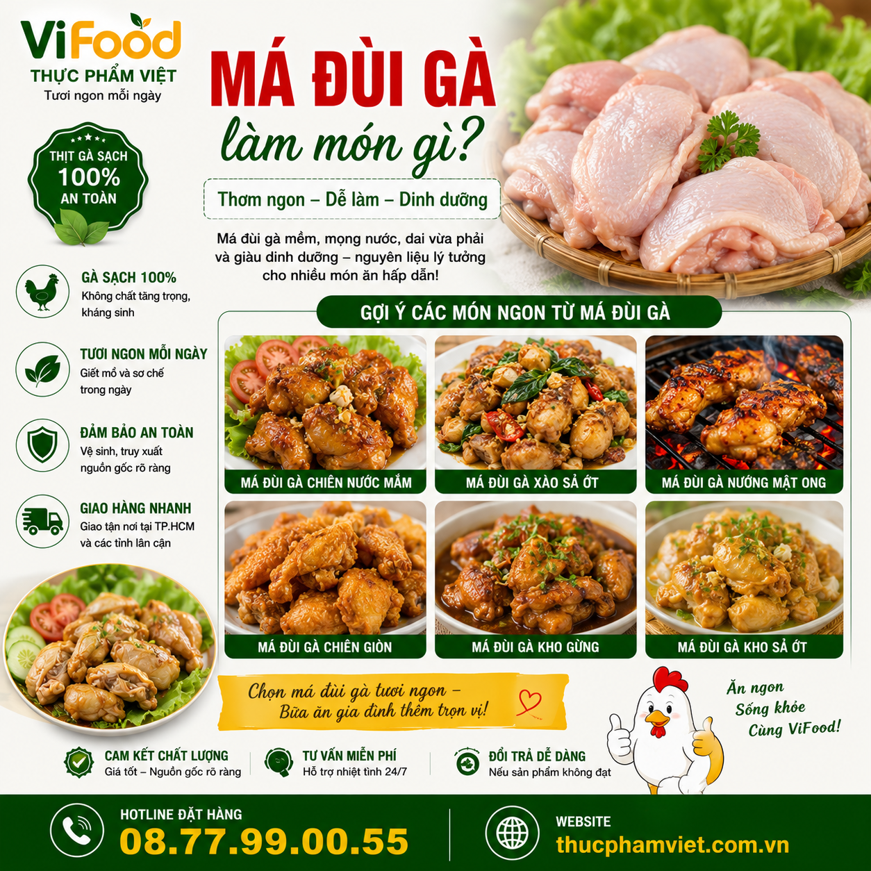 Má Đùi Gà Làm Món Gì Ngon? Gợi Ý Các Món Ăn Hấp Dẫn Từ Má Đùi Gà