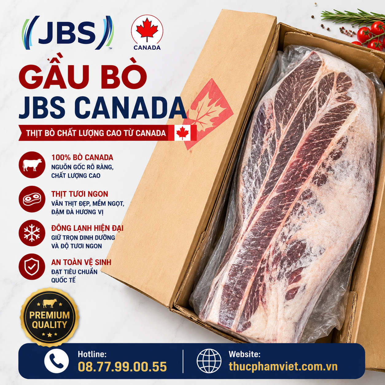 Gầu Bò JBS Canada 🥩 Thùng 25-30kg