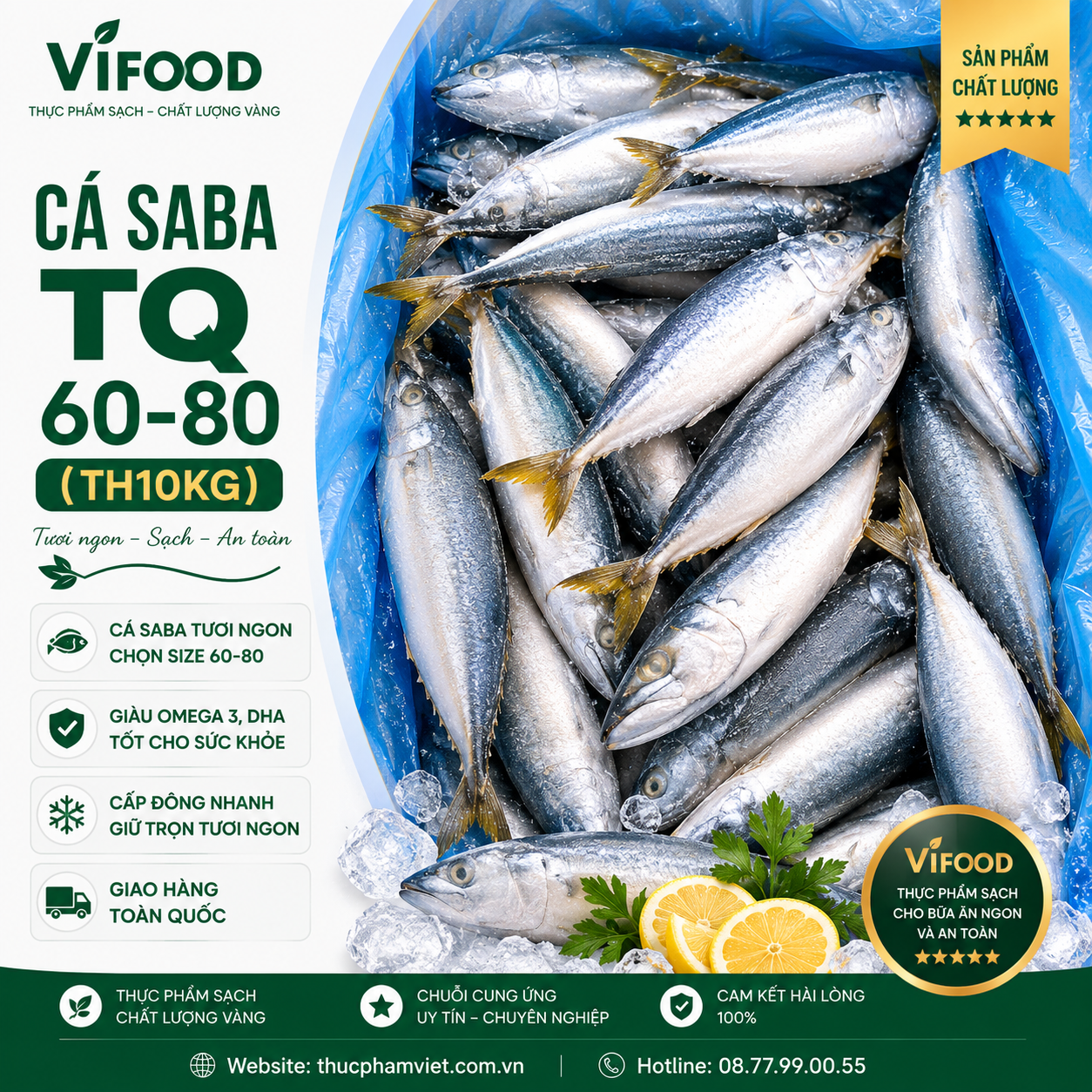 Cá Saba TQ 60-80 (Th10kg)