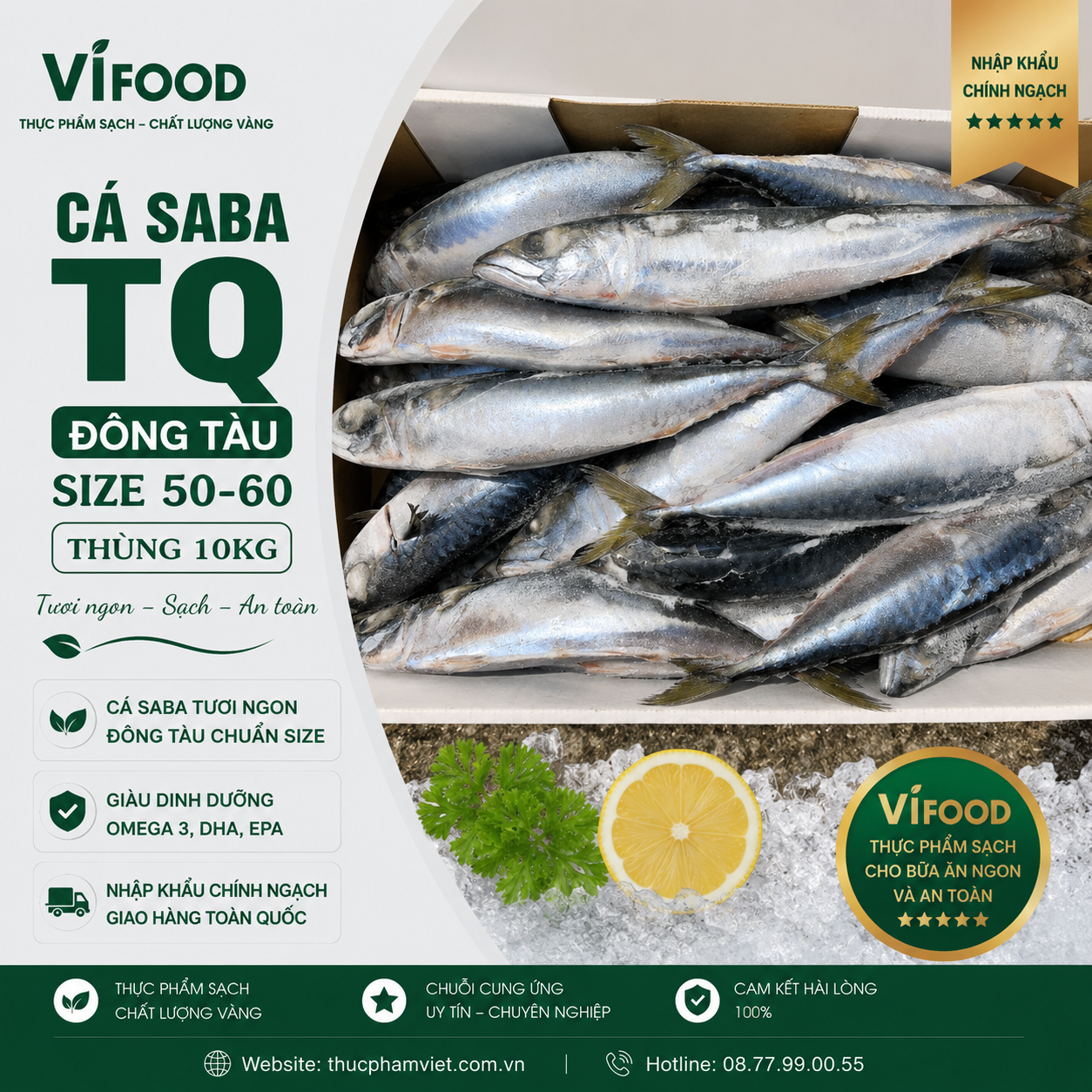 Cá Saba TQ Đông Tàu Size 50-60