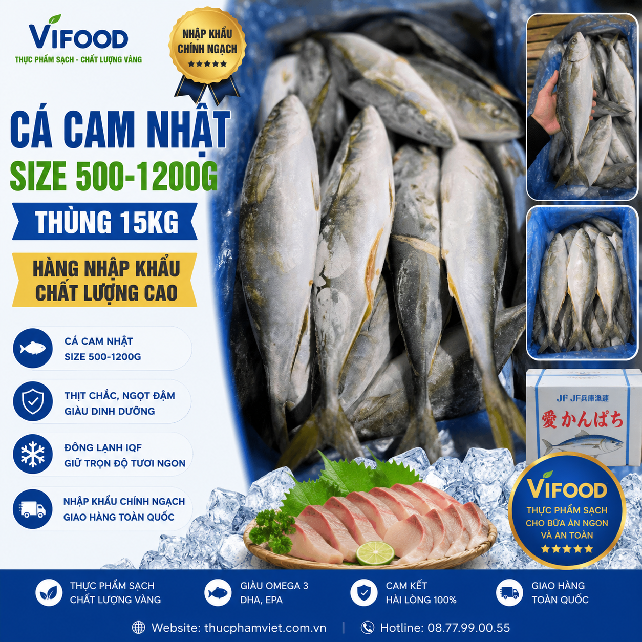 Cá Cam Nhật Size 500-1200g
